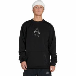 Best Pirce 👍 Volcom Men's Crewneck Sweatshirts Let It Storm Crew Fleece Men's 👍