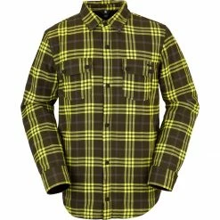 Cheapest 😍 Volcom Men's Shirt Jackets Sherpa Flannel Jacket Men's 😍
