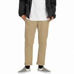 Hot Sale ❤️ Volcom Men's Khaki Pants Frickin Modern Stretch Chino Pant Men's ⌛ -VolcomYes. Sales 2022 KH