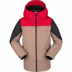 Promo 🔔 Volcom Boys' Snow Jackets Vernon Insulated Jacket Kids' 🛒 -VolcomYes. Sales 2022 RED 5